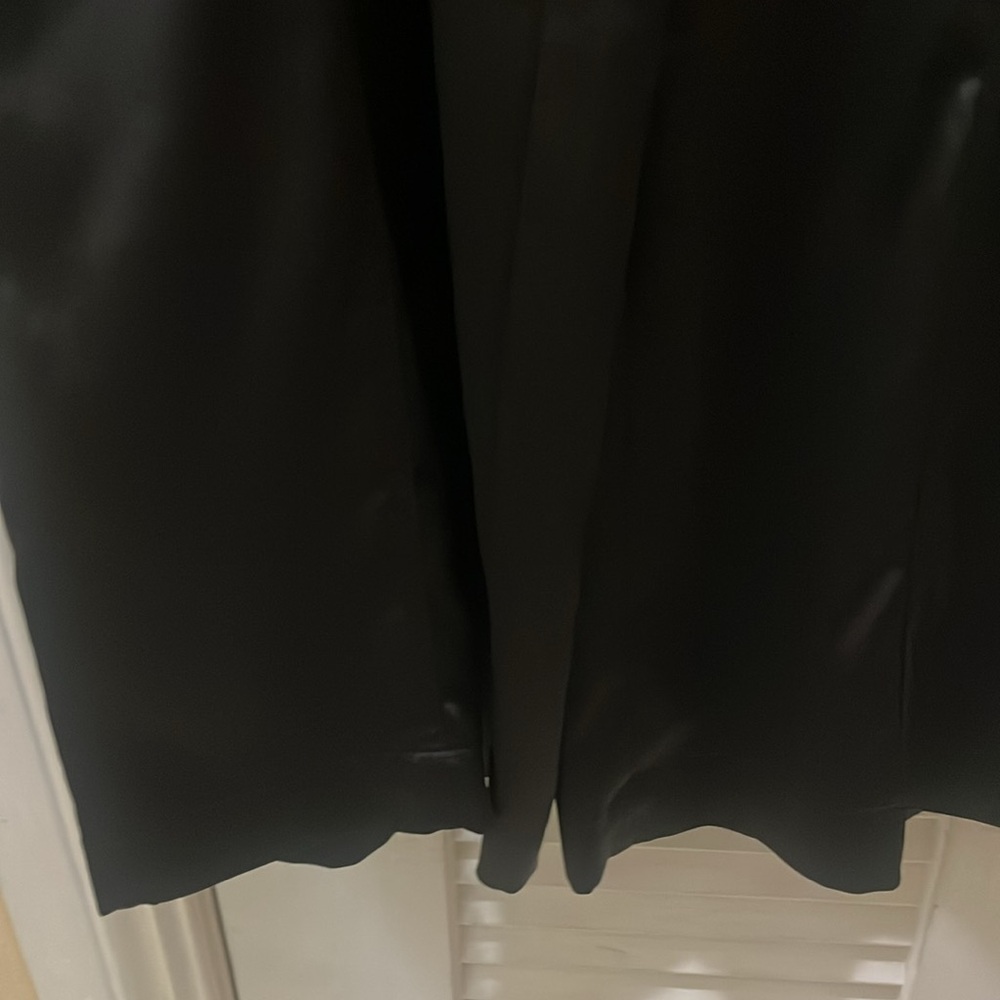 WHBM 14 black Satin cargo style wide leg pants Pants - Picture 6 of 8